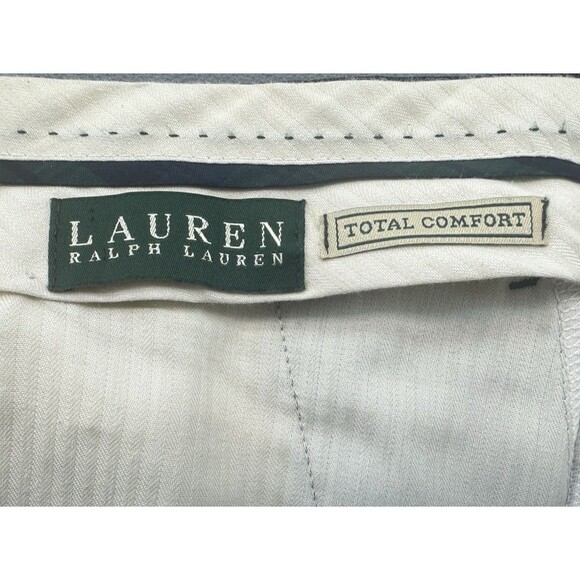 LRL Ralph Lauren Dress Pants Men's 37x32 Blue Total Comfort Pleated Straight Leg - Picture 4 of 12